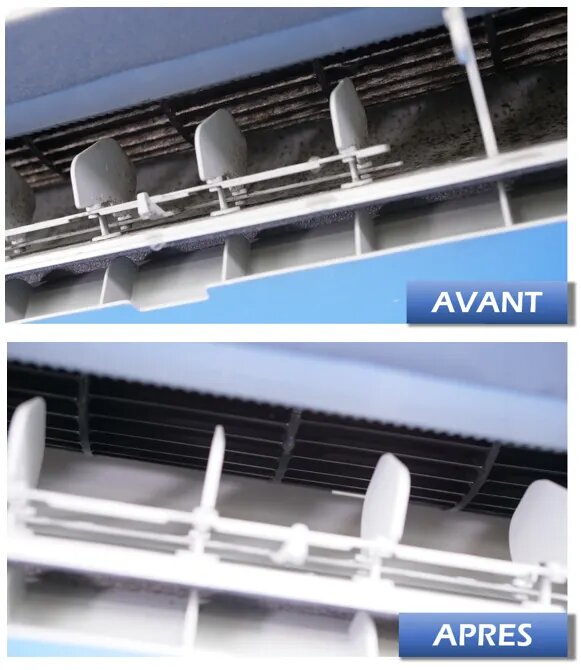 nettoyage climatisation avant/après