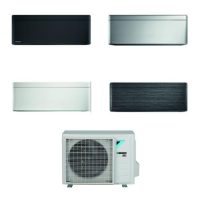 Plusieurs climatiseurs blancs et noirs Daikin