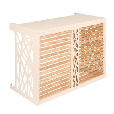 Cache clim en bois et en aluminium