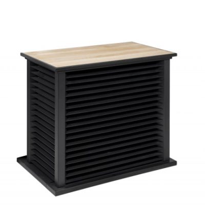 Cache clim premium noir en aluminium
