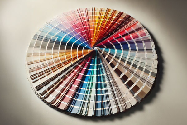 Nuancier de couleur mis en cercle